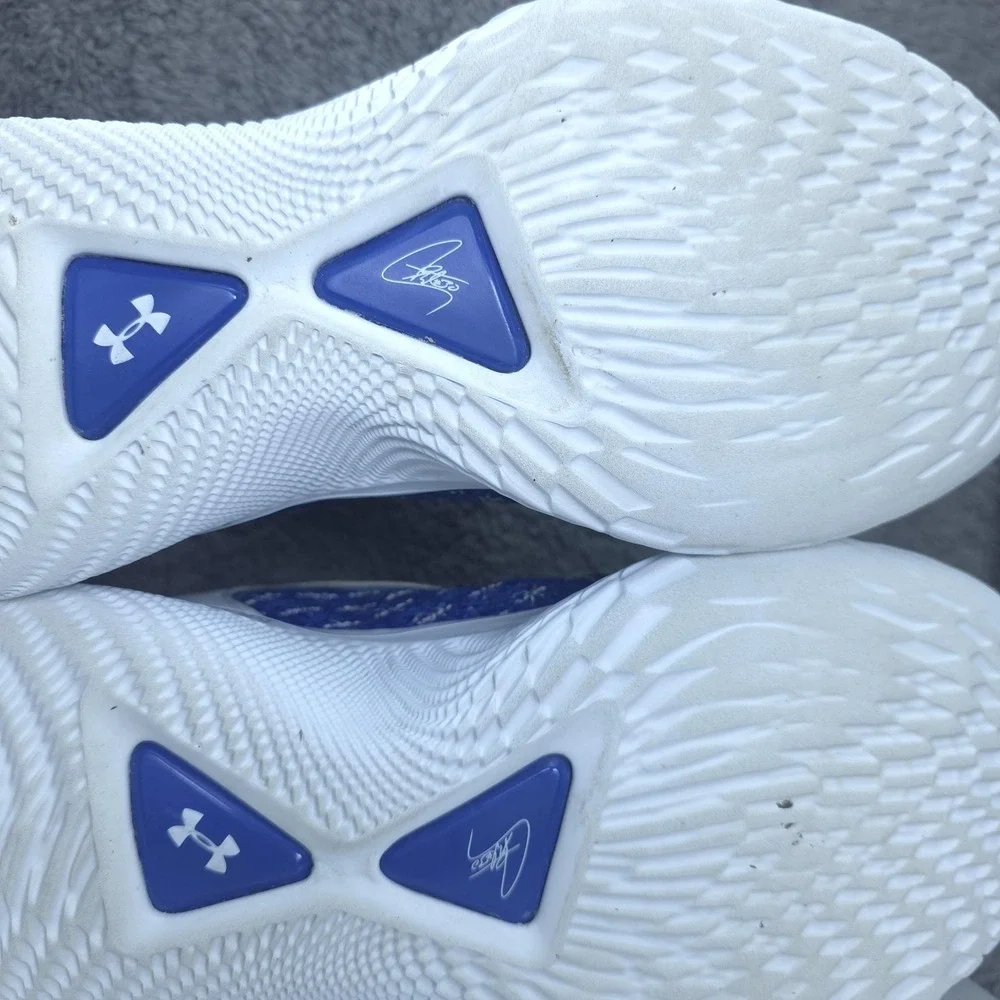 Under Armour Curry Flow Shoes Mens 11 Blue Basketball Sneakers Low Top